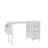 47.3"Office Desk With Power Outlet,3 Drawers,Side Pocket, Study Desk Easy To Assemble,Frame Stability Reversible For Home Desk, Company Computer Desk, Game Table,Vanity Table