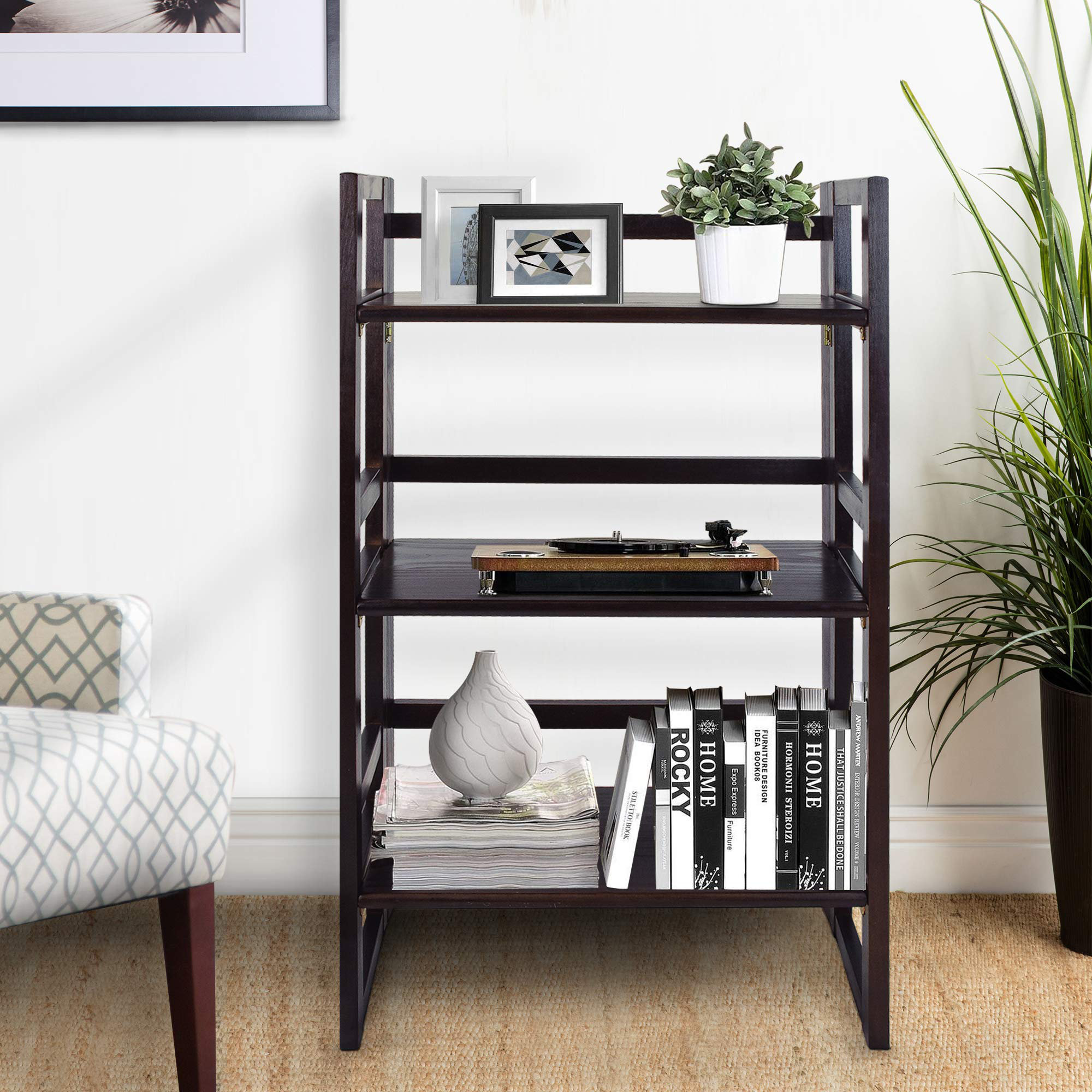 Rebrilliant 3-Shelf Folding Student Bookcase (20.75