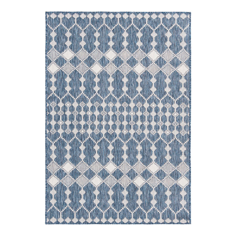 Blue Traliccio Indoor/Outdoor Trellis Rug