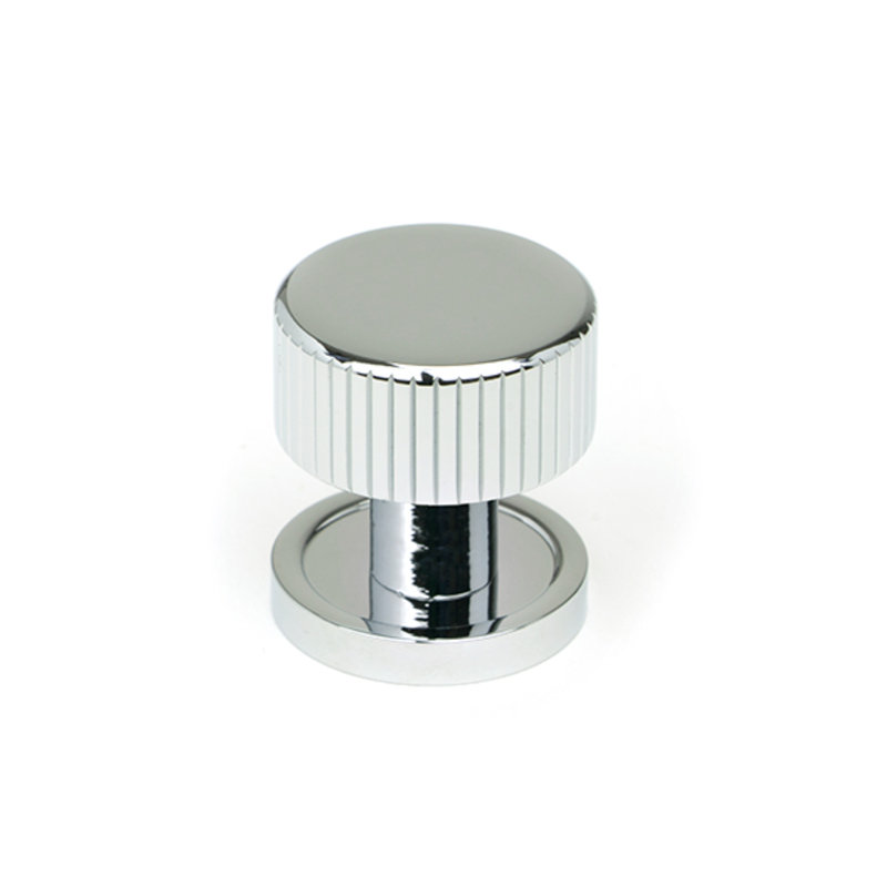 Matt Black Judd Cabinet Knob - 32Mm (Plain), 2.5 cm, Polished Chrome