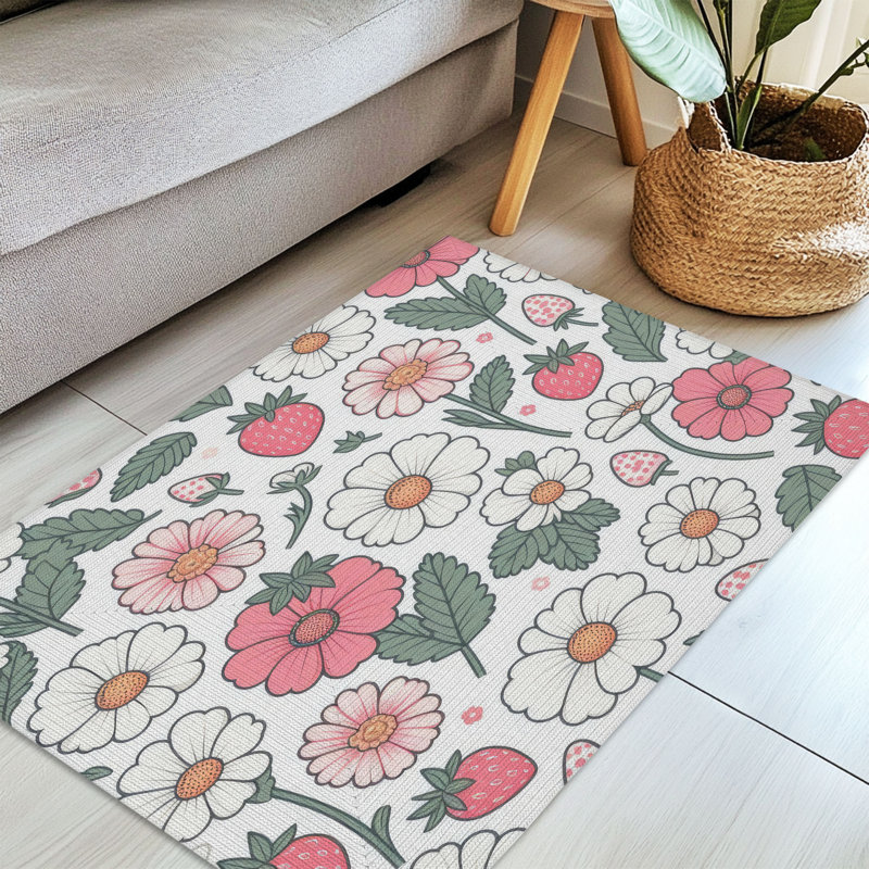 Tapis tressé Sweet Blossom Berries, Rectangulaire 3 pi x 5 pi