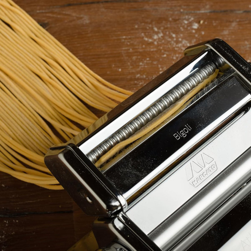 Marcato Bigoli Cutter Attachment Works with Atlas 150 Pasta Machine, Silver