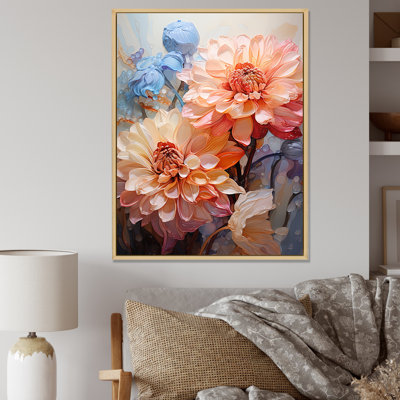 Zinnias roses, beauté transparente sur toile