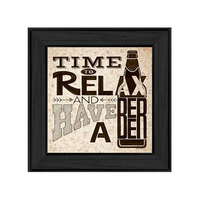 «Beer - Time To Relax», art mural encadré pour le salon et la maison par Deb Strain