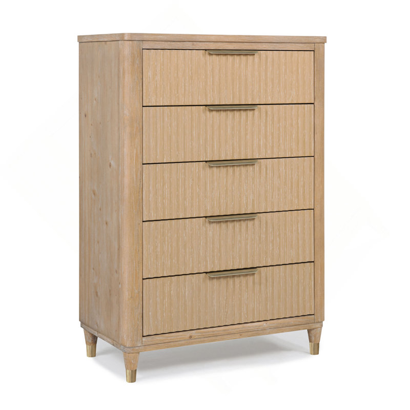 Vaste commode et commode à extension complète avec finition en bois naturel Modern Estesthetic