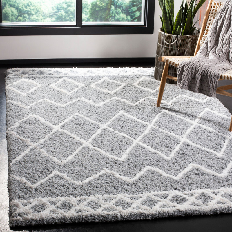 Tapis gris touffeté à la main Boyland, Rectangle 8 pi x 10 pi