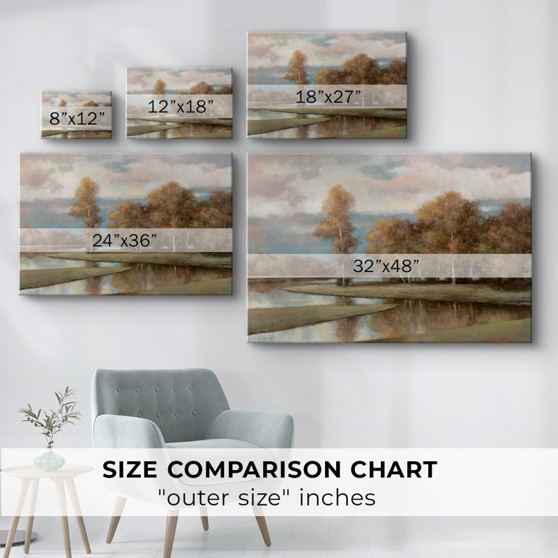Rivière Winding II - Cavas enveloppés de galerie, H 32 po x l 48 po