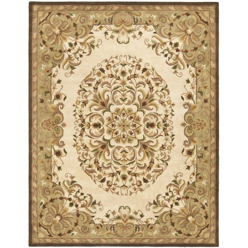 Kuhlman Hand Tufted Wool Oriental Rug, Rectangle 4' x 6'