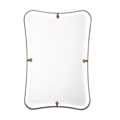 Janey Flat Metal Beveled Wall Mirror