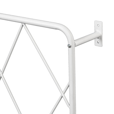 Ensemble de 2 treillis de jardin en métal blanc, grand support de plante mural en treillis pour vignes grimpantes