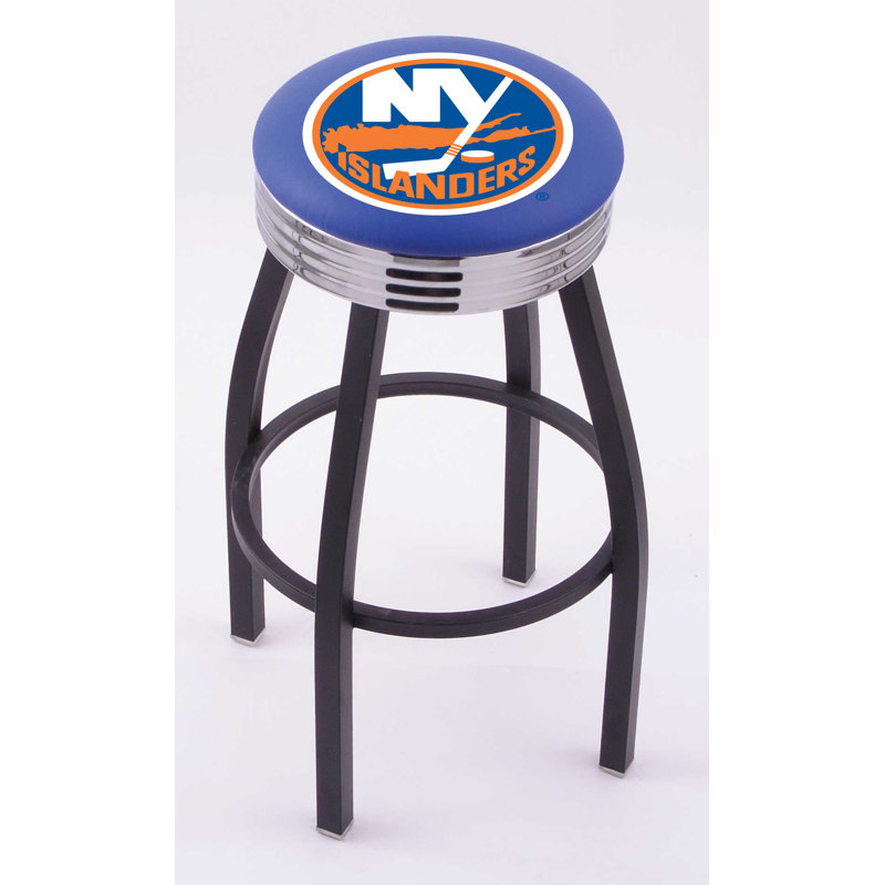 Tabouret tournant 30" avec coussin nhl, New York Islanders, Tabouret de bar d'une hauteur de siège de 30 po
