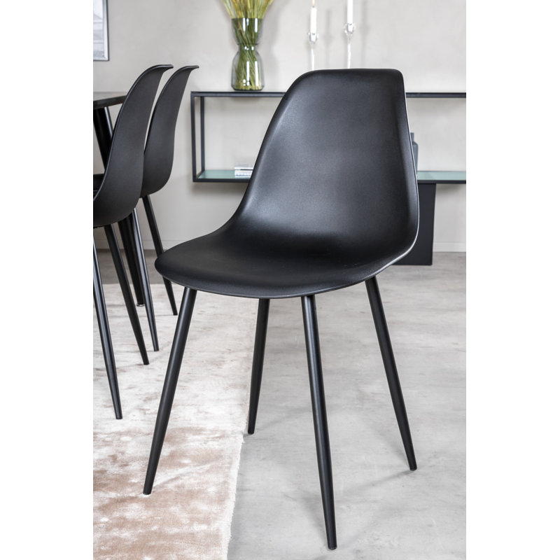 Wetzel 6 - Person Dining Set, Black, Black