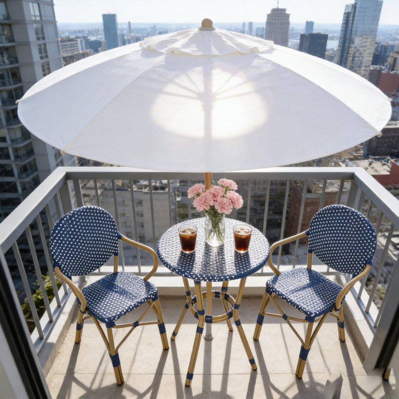 Ensemble d'extérieur français idéal pour les apéros de patio et les chats de loisirs dans la cour