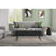 Banc de rangement avec repose-pieds Mid-Century moderne avec capacité de poids de 680 LB et revêtement en similicuir