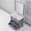 Meuble-lavabo de salle de bain 36 po X P 18,25 po D, dessus en céramique, ensemble de robinet et Miroir