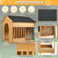 Grand chenil d'extérieur en bois 60 po avec doublure isotherme et abri de jardin de style chalet pour les chiens de taille moyenne