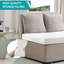 Canapé-lit convertible 44 po avec tissu en lin et capacité de 300 lb-470066817