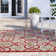 Tapis intérieur / extérieur géométrique ivoire / rouille Lewis