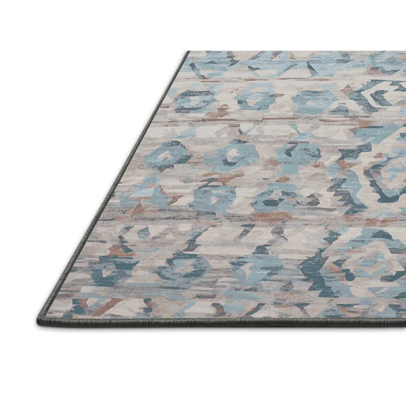 Tapis gris soyeux et moelleux, Carré 5 pi
