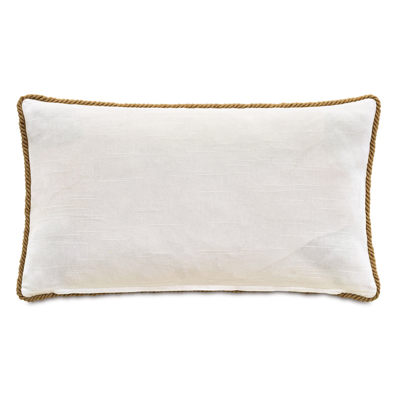Coussin décoratif brodé à la main Ojai, Rectangle H 13 po x l 22 po