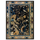 Artistic Animal Design Antique Room Size Chinese Peking Rug
