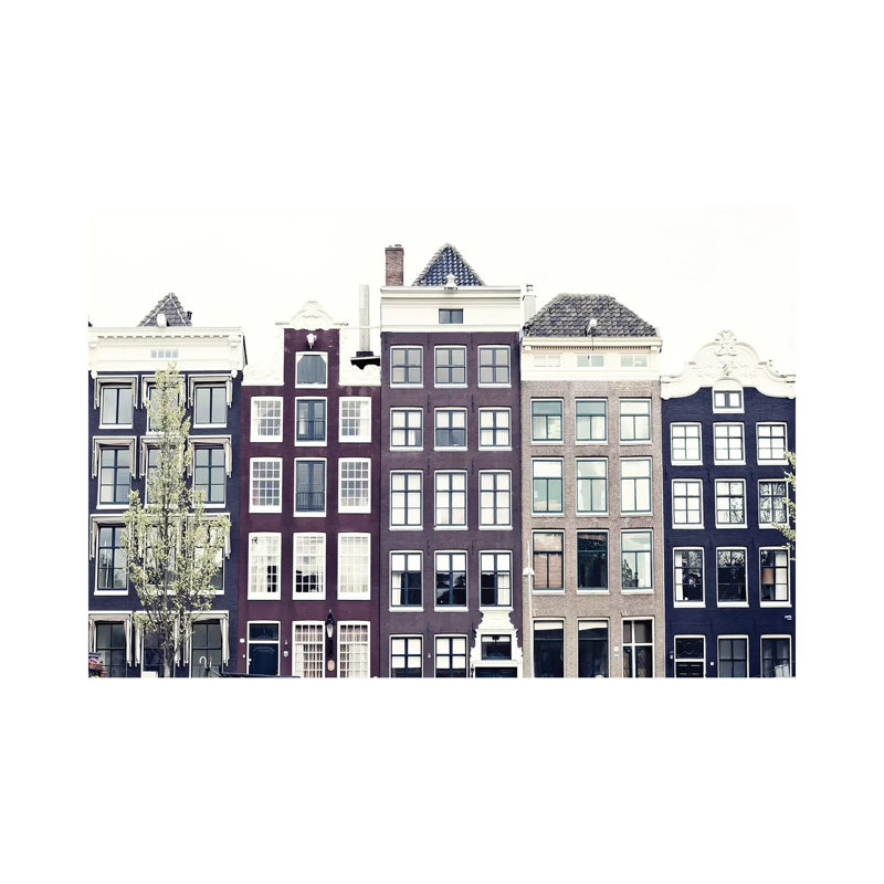 Amsterdam by Caroline Mint - Wrapped Canvas Print, 20.32 cm H x 30.48 cm W