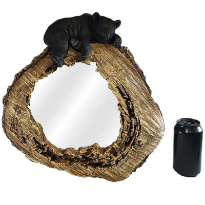 Figurine Aukusti ours noir dormant sur un arbre