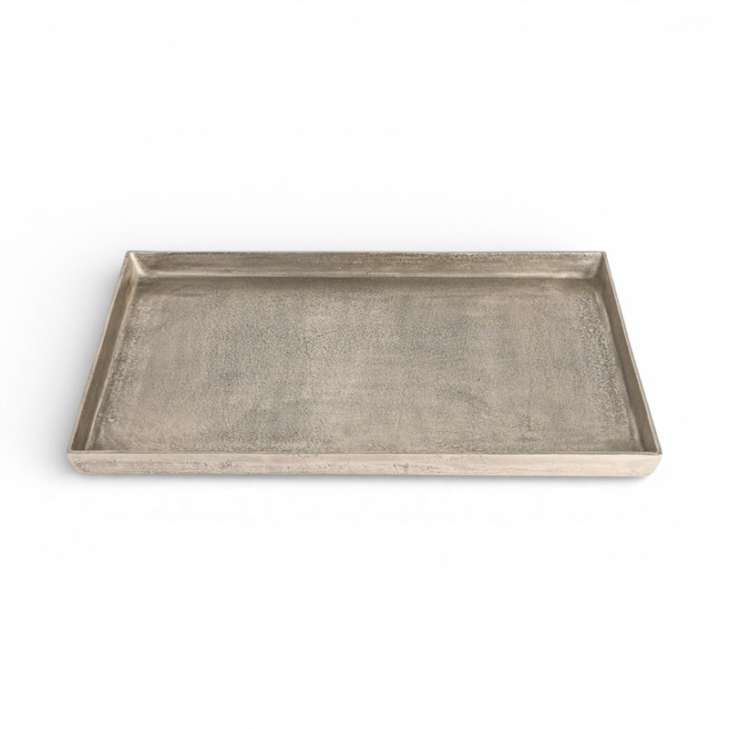Plateau de repose-pieds en fonte d'aluminium, H 2 po x l 28 po x P 18 po, gris