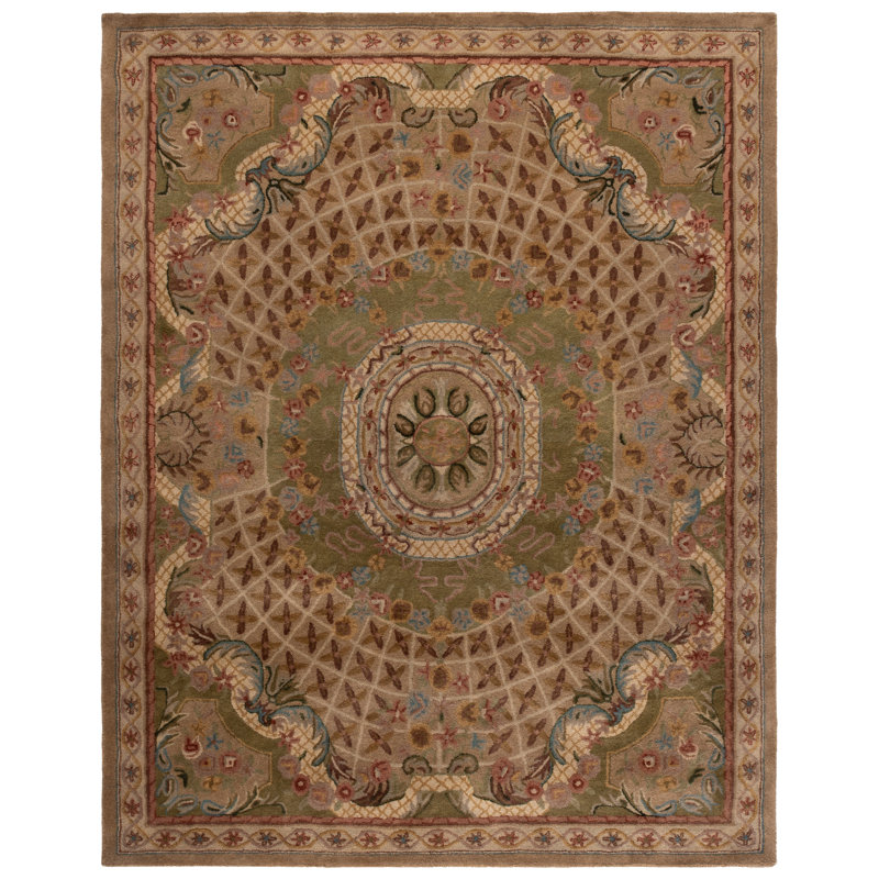 Tapis oriental en laine touffeté à la main Allister, Rectangle 7 pi 6 po x 9 pi 6 po