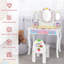 Ensemble coiffeuse avec miroir pour enfant Diega