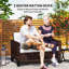128cm Wide Straight Patio Sofa with Cushions-1208441590-1208441584