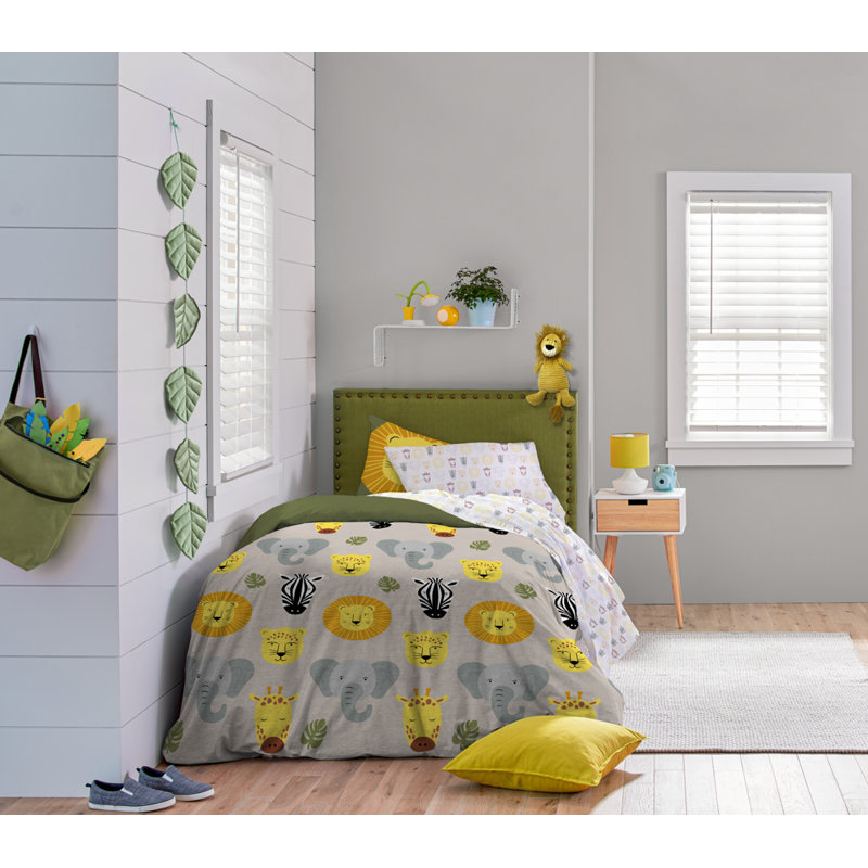 Safari Friends Organic Cotton Queen Kids Bed Set