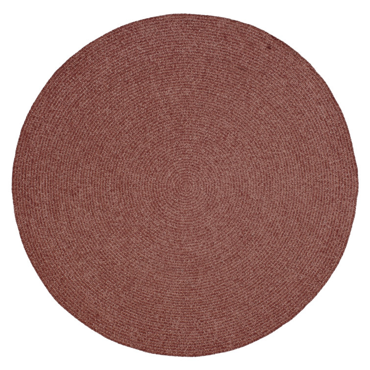 Alayah Polyester Chenille Braided Area Rug - Mauve