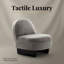 Chaise longue Teddy Boucle en tissu, pieds en bois cintré, aucun assemblage requis-470762266