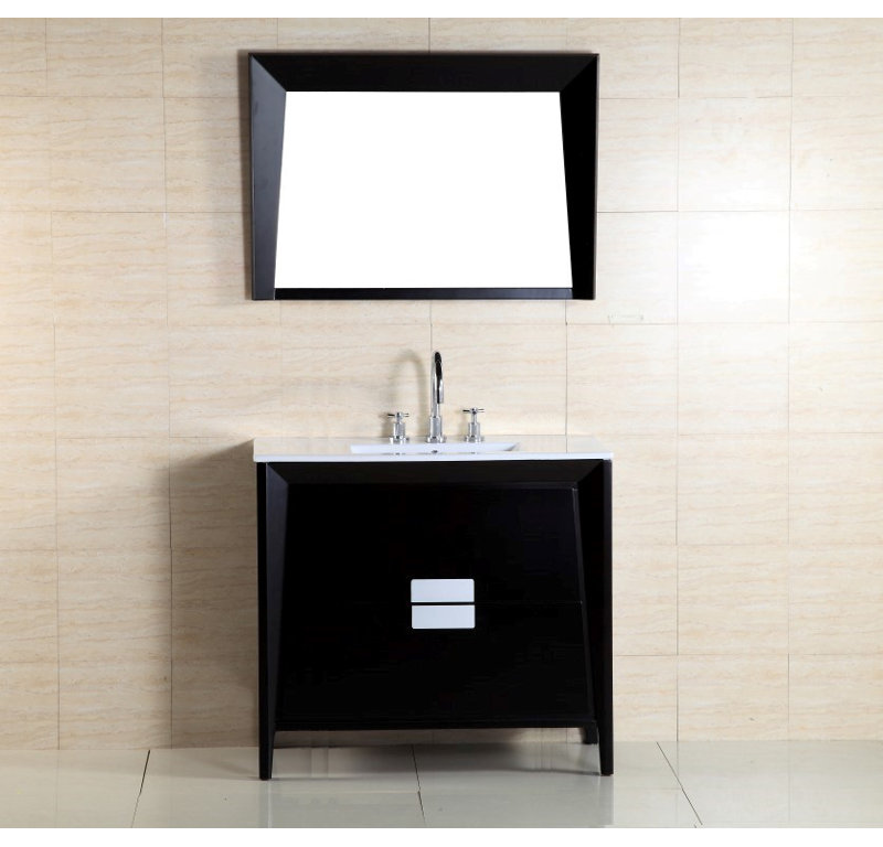 Brescia 36 " W Freestanding Standard 1 Single Vanity Bathroom Vanity With Ceramic Top