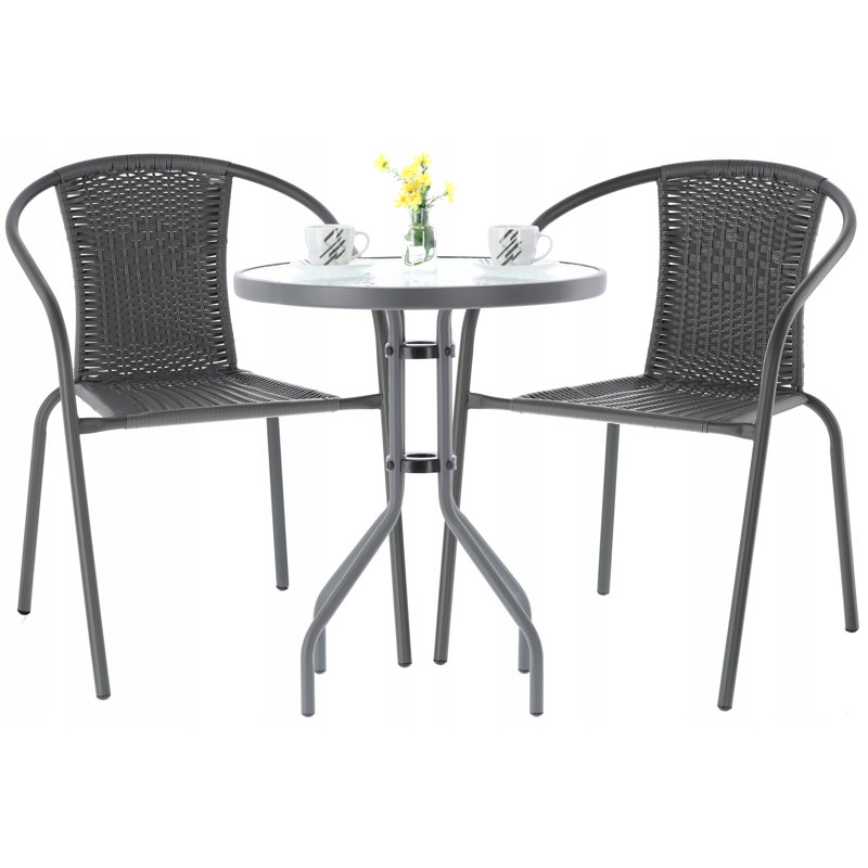 Krishunna 2 - Person Patio Dining Set with Round Table