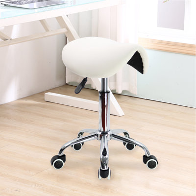 Adjustable Height Ergonomic Lab Stool Wheels