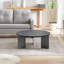 Table basse ronde avec surface en bois et pieds en métal-286683881