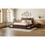 Grand lit plateforme avec 2 grands tiroirs, lit gigogne simple TG, noyer