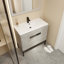 Ensemble de meuble-lavabo simple 36 po avec plateau en céramique Donniesha-2040887462