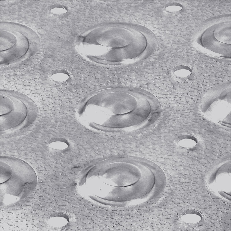 NON SLIP SHOWER MAT FOR BATHROOM (WITH SUCTION CUPS), Rectangle- 100cm L x 40cm W, Grey