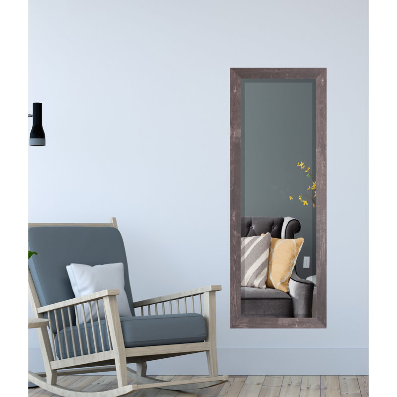 Renegar Solid Wood Flat Mirror, 71" H x 31" W, Brown
