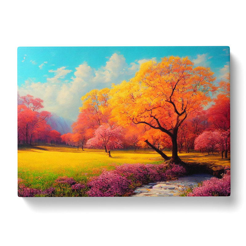 Spring Forest Landscape Vol.1 - Wrapped Canvas Painting, 50cm H x 76cm W x 3cm D