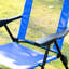 Ensemble de 2 chaises de patio pliantes, chaise bleue à dossier inclinable réglable avec appui-tête amovible pour une utilisation à l'extérieur, jardin, pelouse, cour et