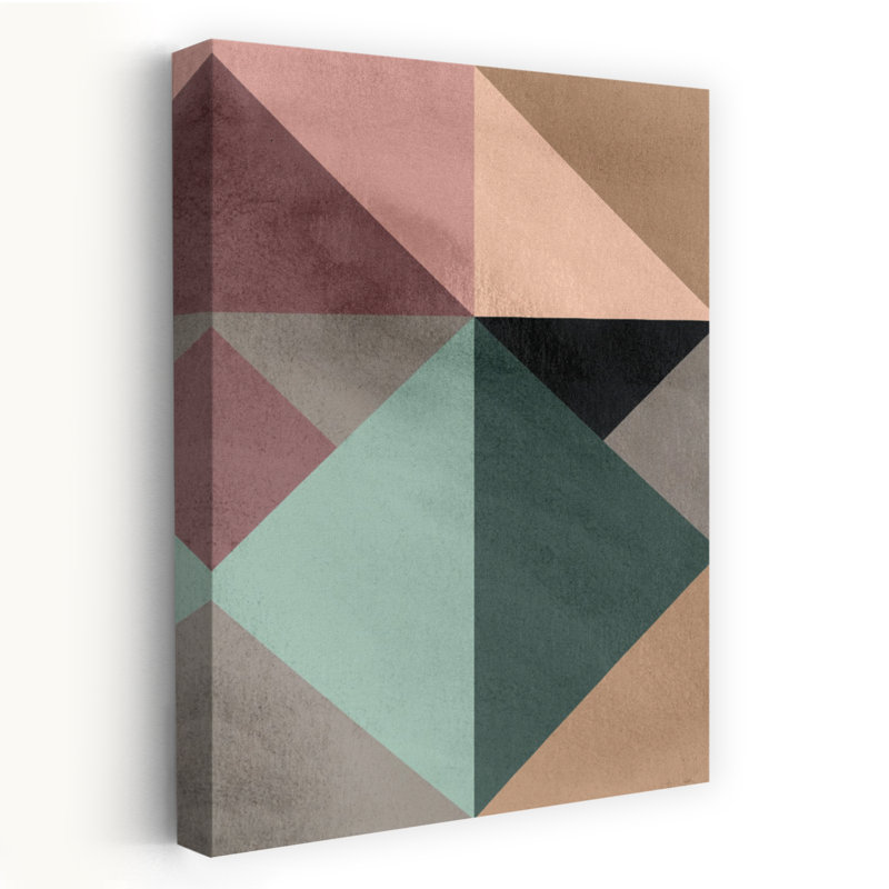 Triangle-1, art abstrait contemporain, H 36 po x l 24 po