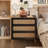 Okkra Modern Farmhouse 3-Drawer Woven Chest-1028839136