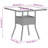 Vidaxl Garden Table Light Grey PE Rattan Medium UV-Resistant Materials