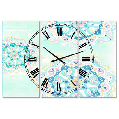 Horloge murale 3 panneaux Swigart
