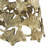 Aadrian Aluminum Metal Cutout Cone Shaped Floral Side End Gold Accent Table with Tempered Glass Tabletop Set-1024618069