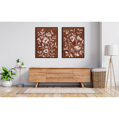 Botanical Harmony I and II by Nikita Jariwala Framed Canvas Wall Art Set